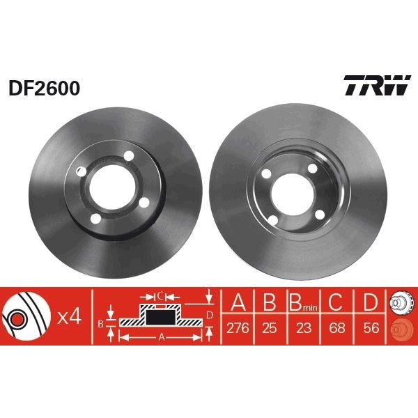 DF2600  Stabdžių diskas